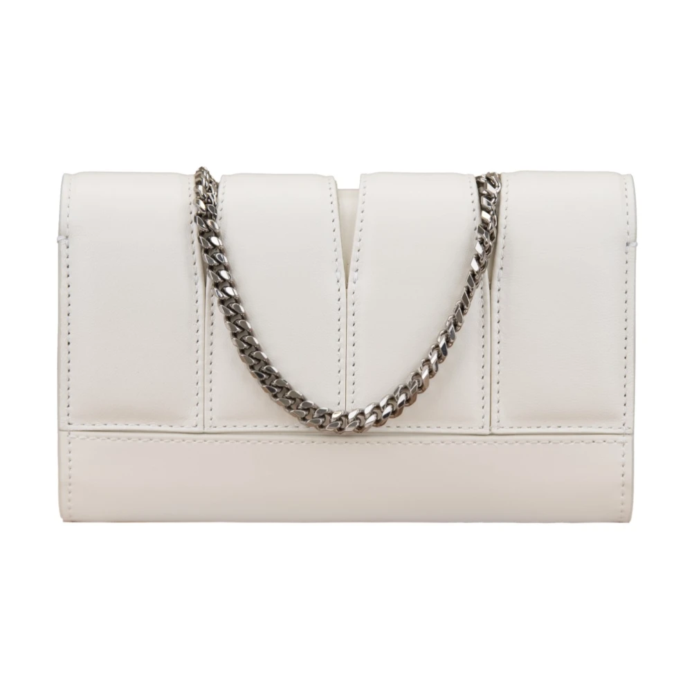 alexander mcqueen Gewatteerde leren schoudertas met schedeldetails White Dames