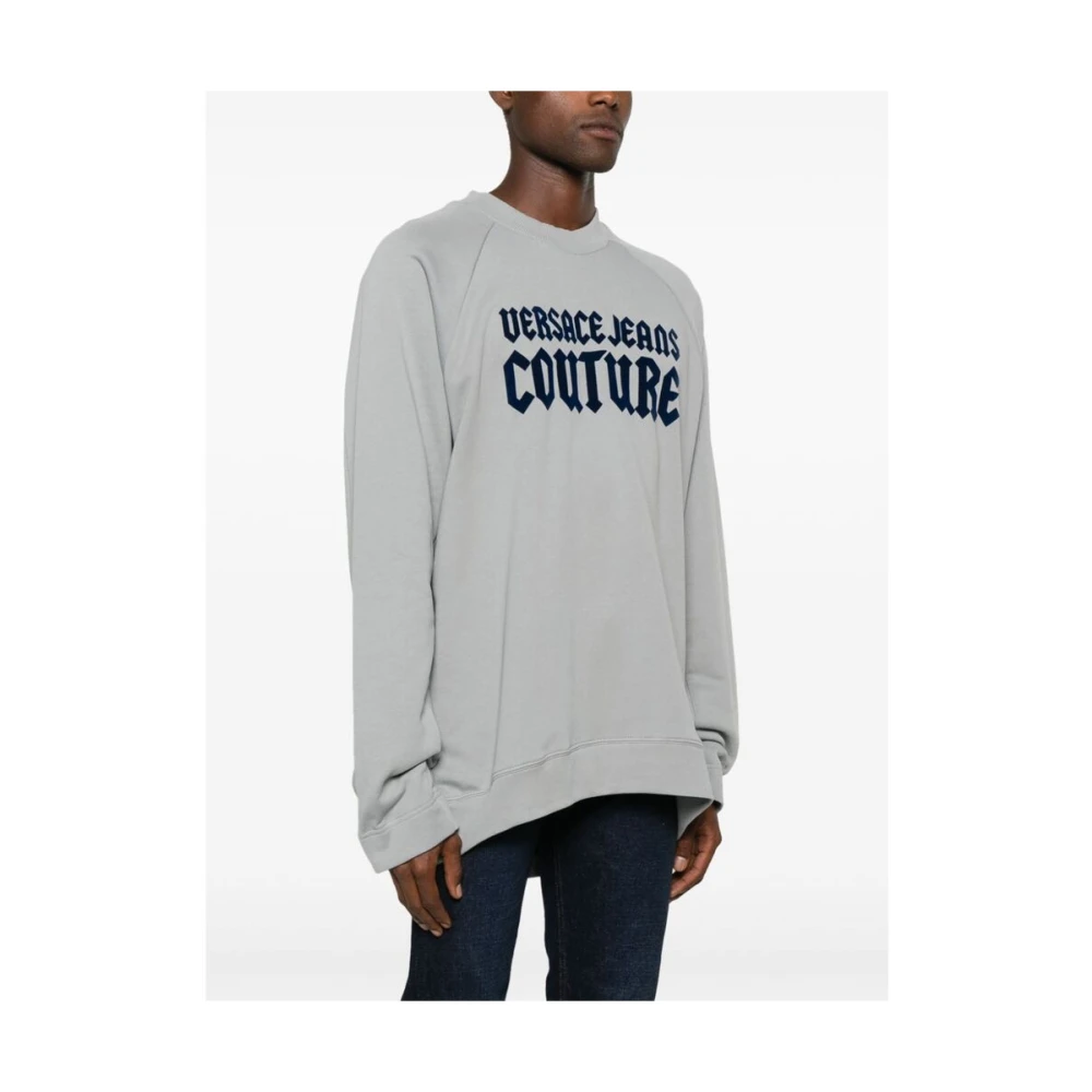 Versace Jeans Couture Lichtgrijs Fleece Crew Neck Sweatshirt Gray Heren