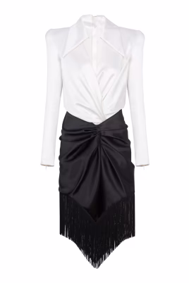draped-and-fringed-satin-tailored-dress