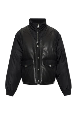 Läder & Nylon Vadderad Blouson