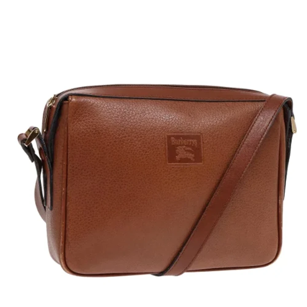 Burberry Vintage Pre-owned Leather shoulder-bags Brown Dames