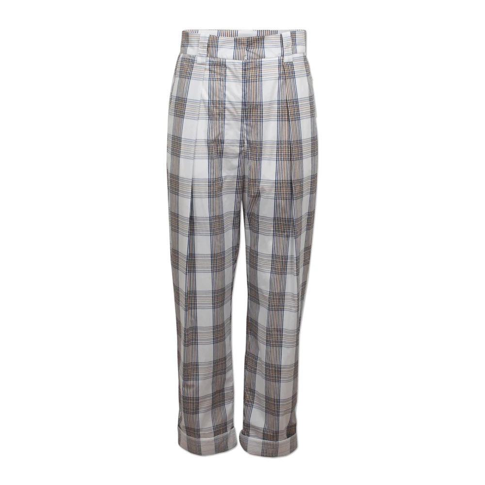 BAUM UND PFERDGARTEN Geruite Katoenen Loszittende Broek Multicolor Dames