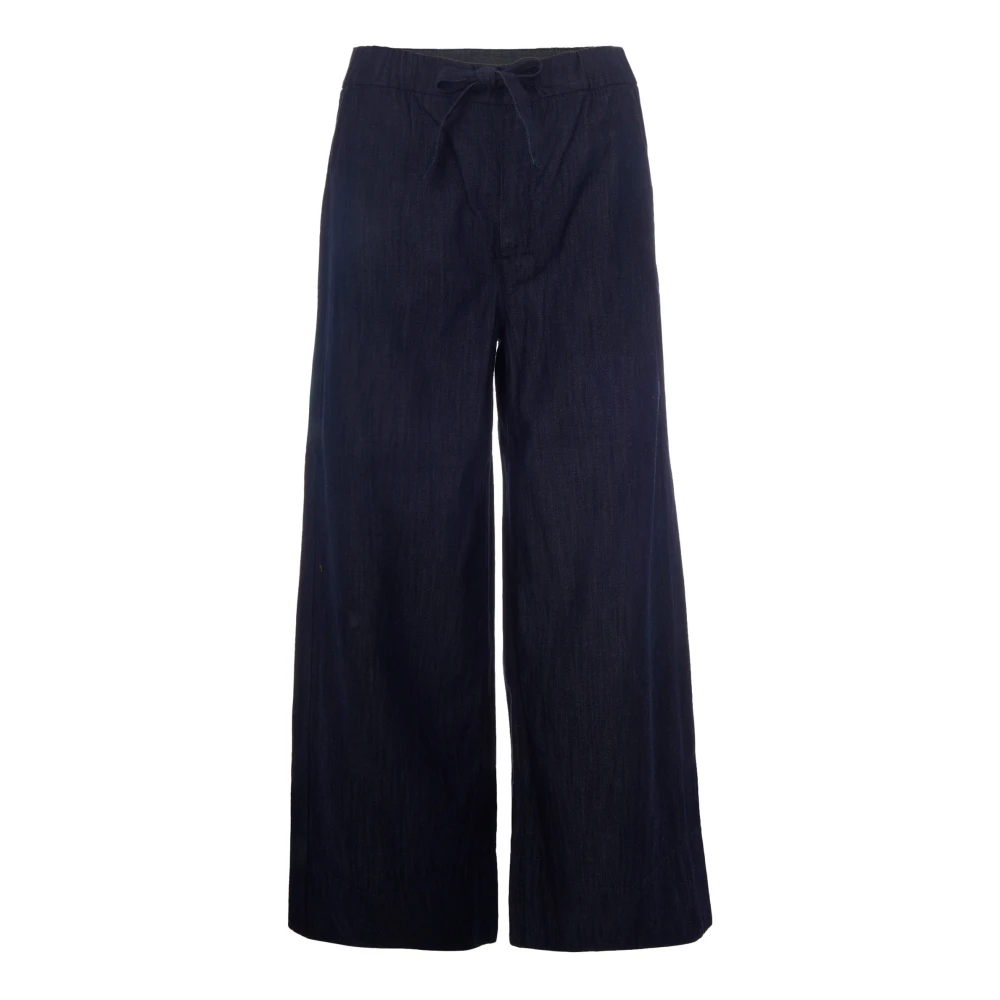 Max Mara Studio Vrouw Blauw Jeans Dames, Xs, Katoen, Wide Jeans