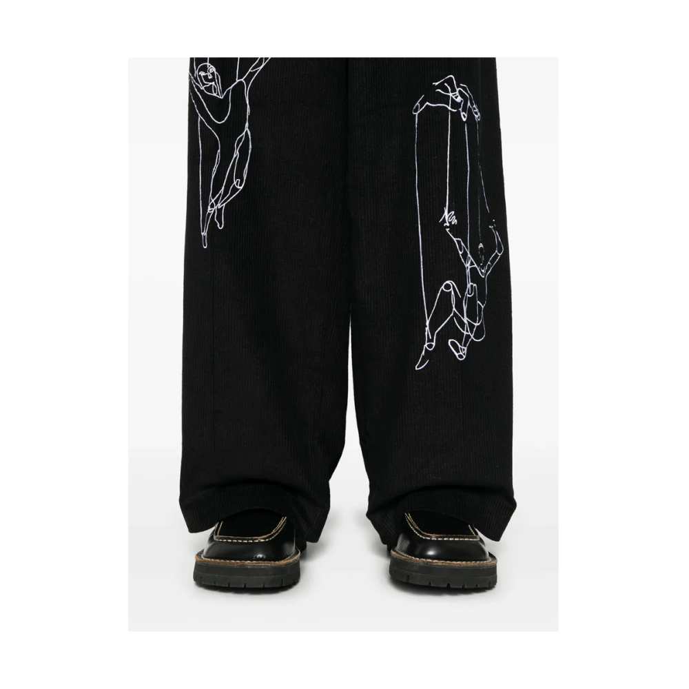KidSuper Studios Zwarte kinderbroek met verborgen rits Black Heren