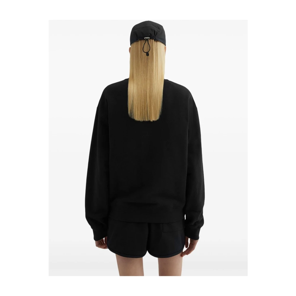 Jil Sander Zwarte Katoenen Trui Damesmode Black Dames