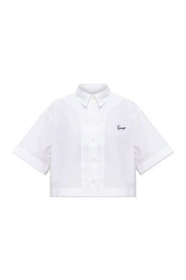 Kort skjorta med broderad logotyp