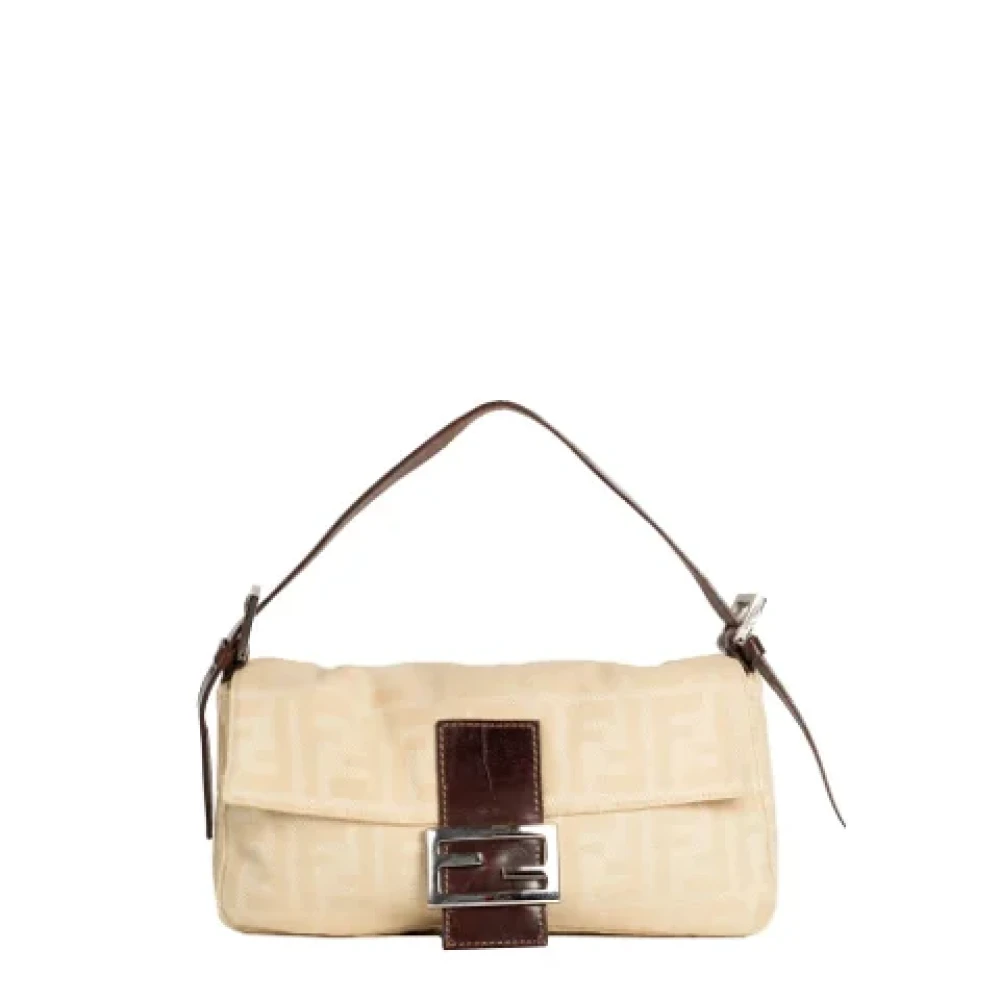 Fendi Vintage Pre-owned Canvas fendi-bags Beige Dames
