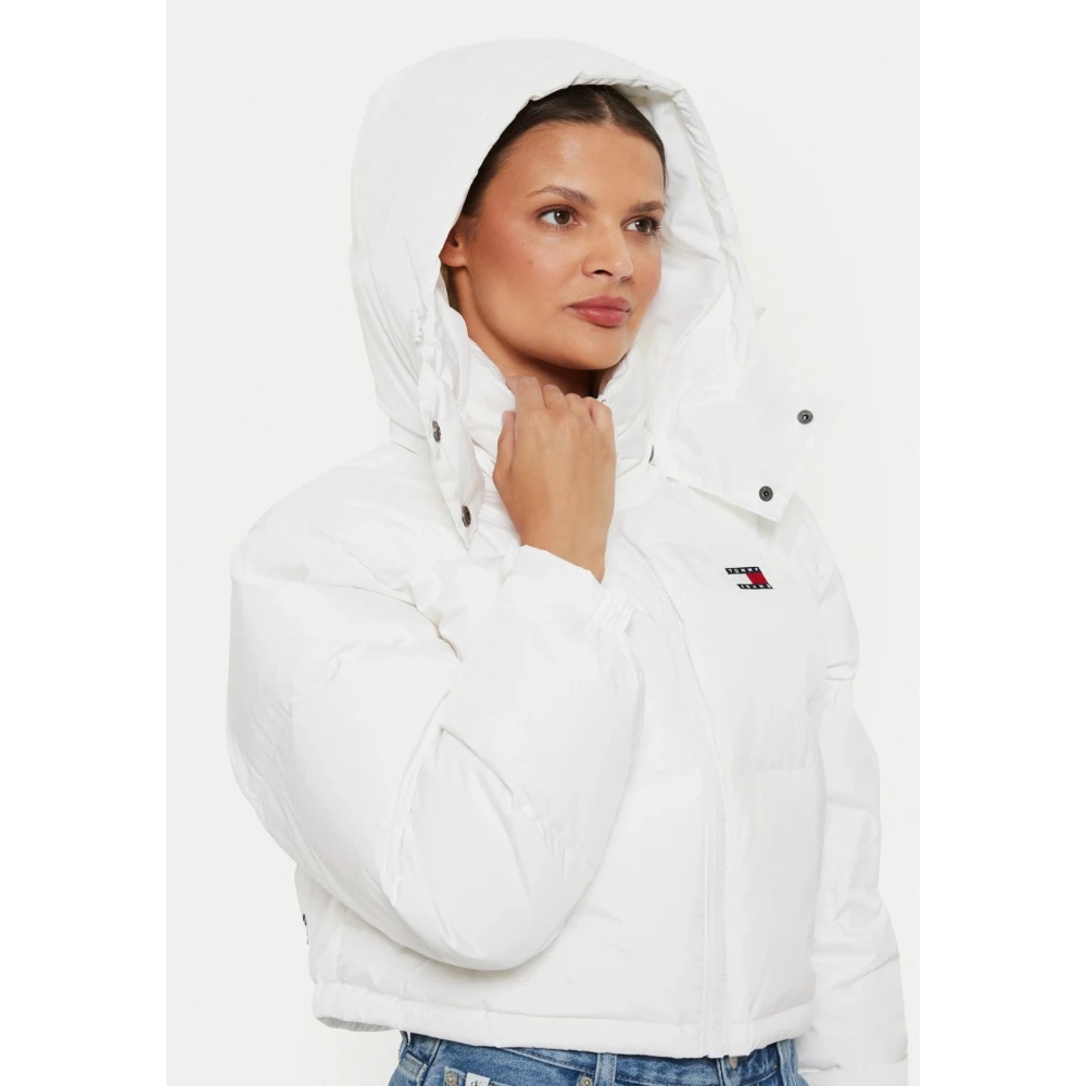 Tommy Jeans Witte Zware Donsjas White Dames