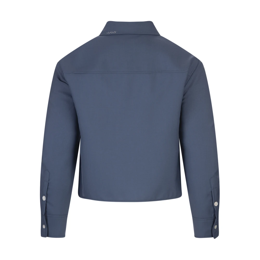 Marni Blauw Katoenen Overhemd met Logostiksels Blue Dames