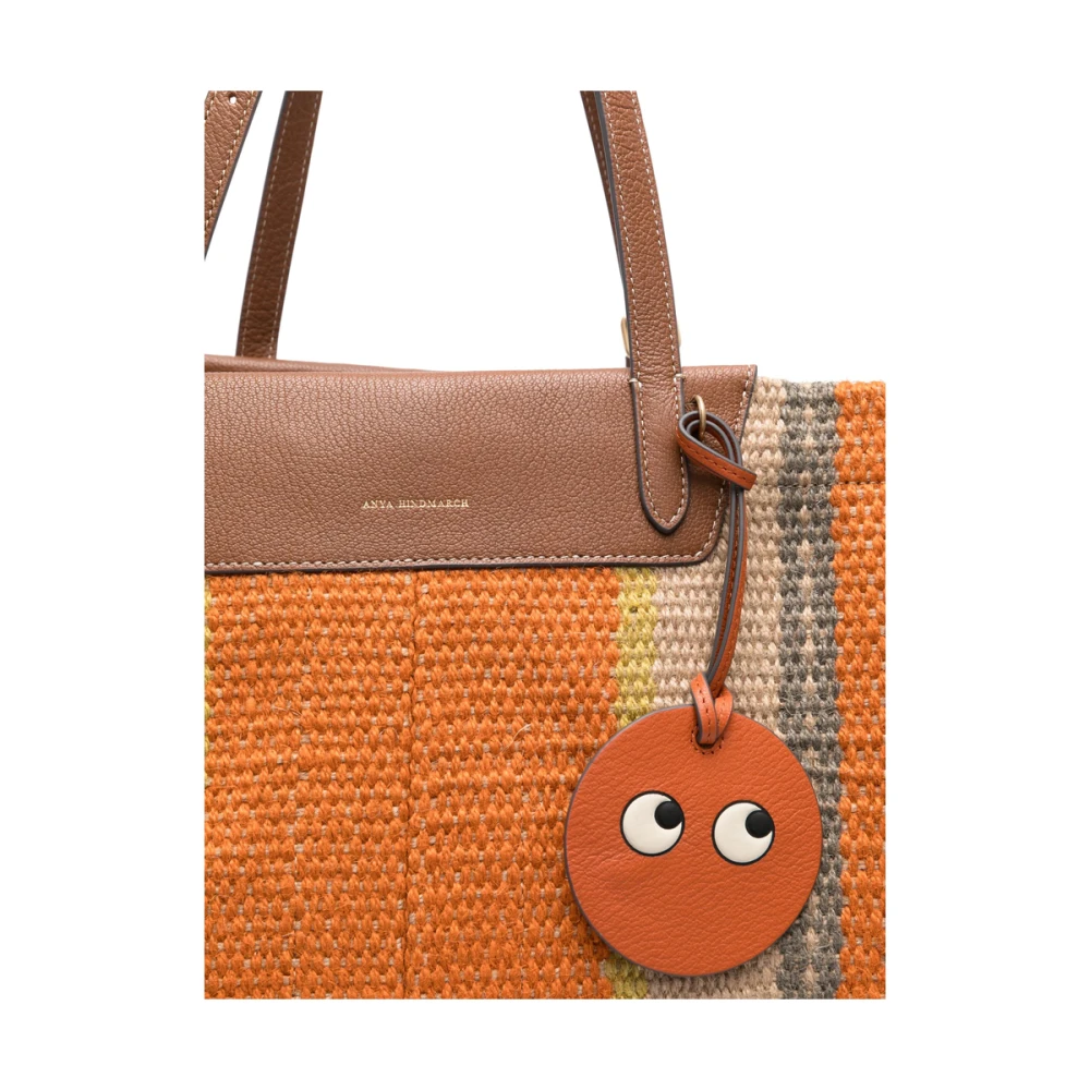 Anya Hindmarch Beige Open Top Schoudertas Orange Dames