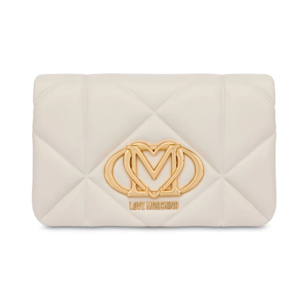 Love Moschino Ivoor Schoudertas voor Vrouwen Beige Dames
