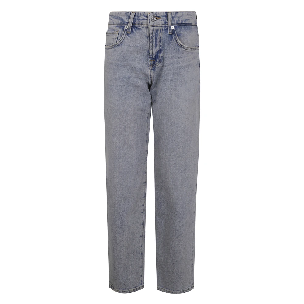 7 For All Mankind Jeans Straight Pre-owned Blue Dames