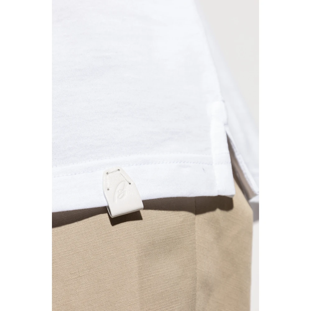 Brioni Katoenen T-shirt met ronde hals White Heren