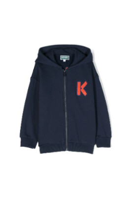 cardigan-sweat-a-capuche-bleu-costume-logo-brode