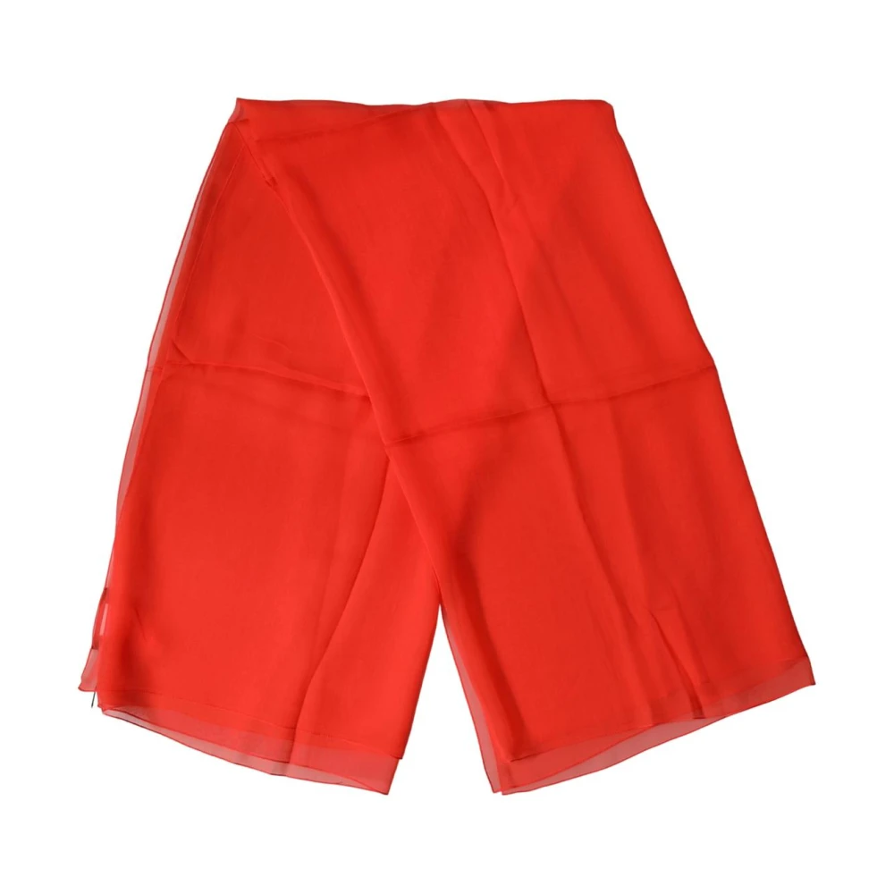 Dolce & Gabbana Donna Rosso - Sciarpa Foulard Di Seta Da Collo - Accessories - One Size