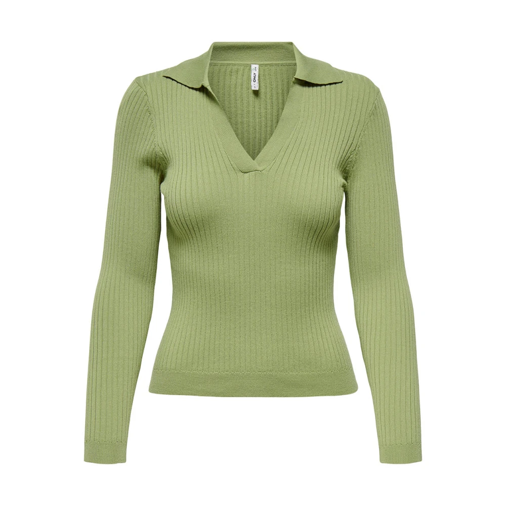 Only Life Polo Pullover Gebreid Green Dames