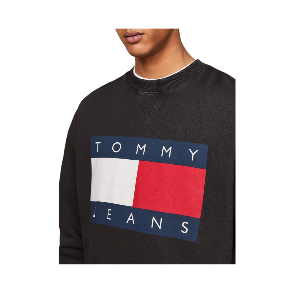 Tommy Jeans Crew Neck Sweatshirt Black Heren