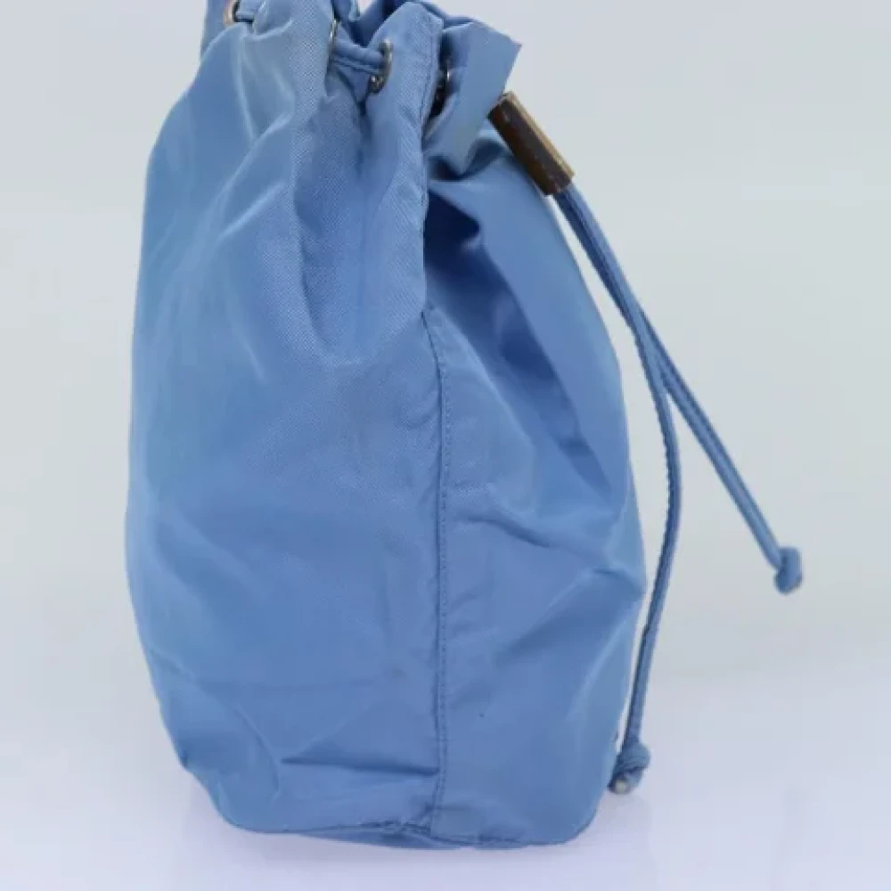 Prada Vintage Pre-owned Nylon pouches Blue Dames