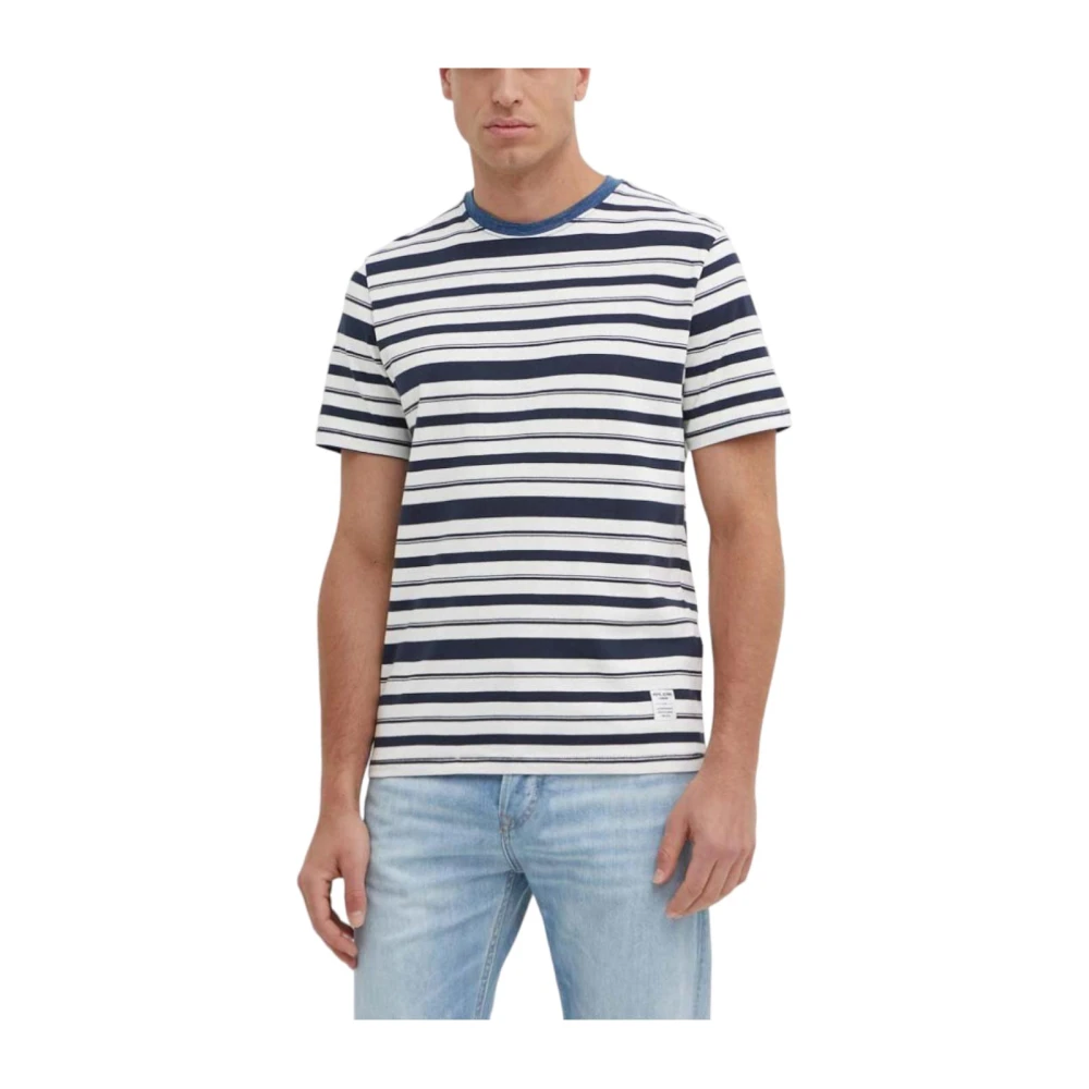 Pepe Jeans Klassiek Katoenen T-shirt voor Mannen Blue Heren