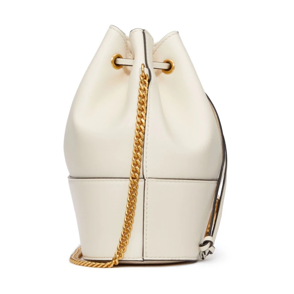 Valentino Garavani Ivoor Wit Nappa Leren VLogo Tas Beige Dames