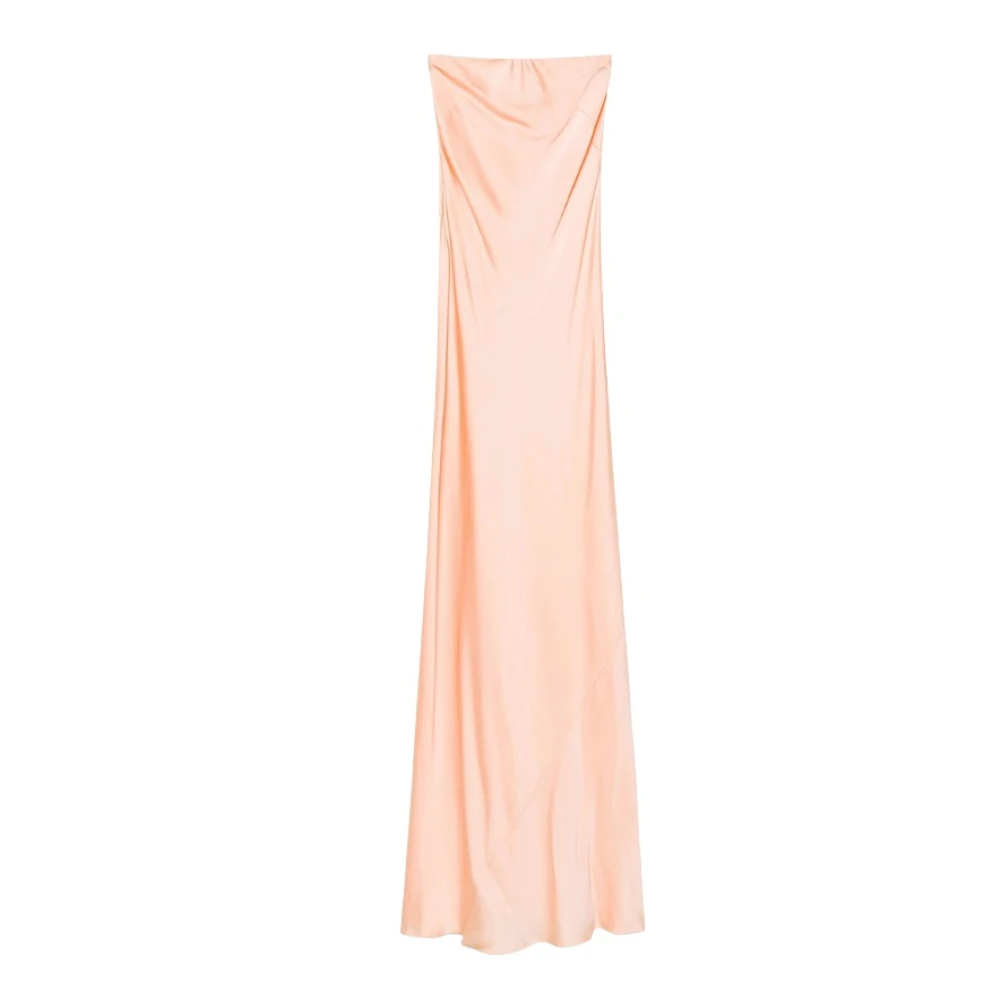 Forte Forte Women's Pink Long Dress In Envers Satin - Gowns - S - Dresses