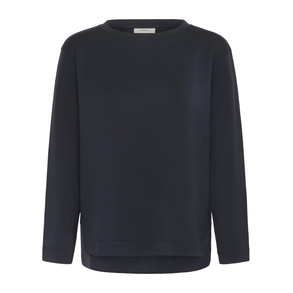 Inwear Blue Sweatshirts, Female, 2XL, Gincentiw Crewneck