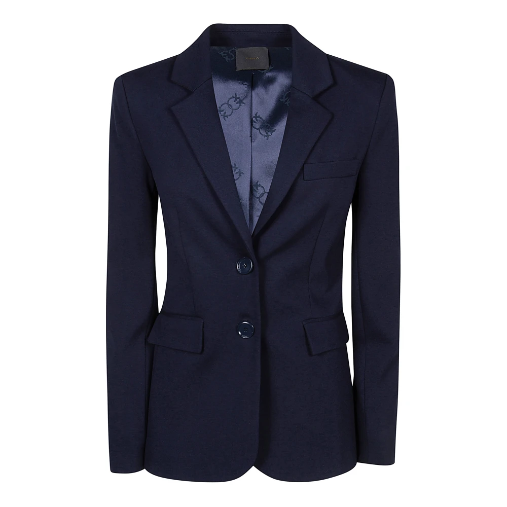 Pinko Klassieke Reverskraag Blazer Blue Dames