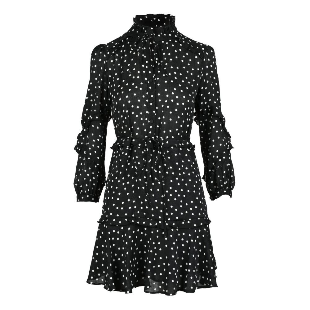 Pinko Korte jurk met overhemd mouwen Black Dames
