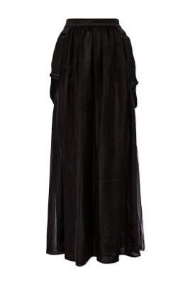 jupe-noire-elegante-en-soie-plissee