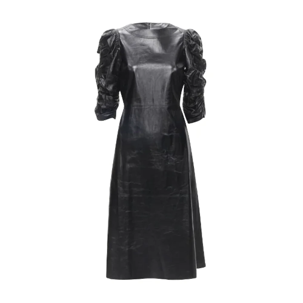 Celine Vintage Pre-owned Leather dresses Black Dames