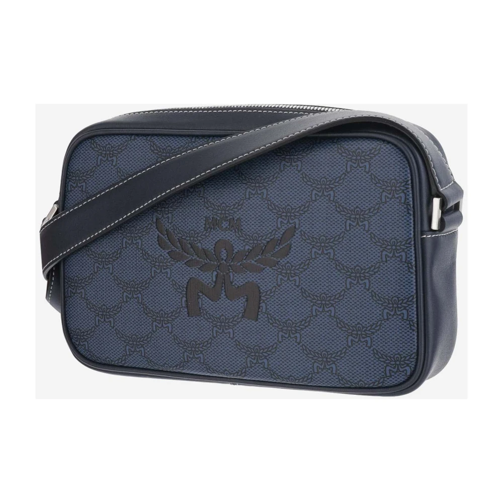 MCM Canvas Schoudertas met Logo Print Blue Dames