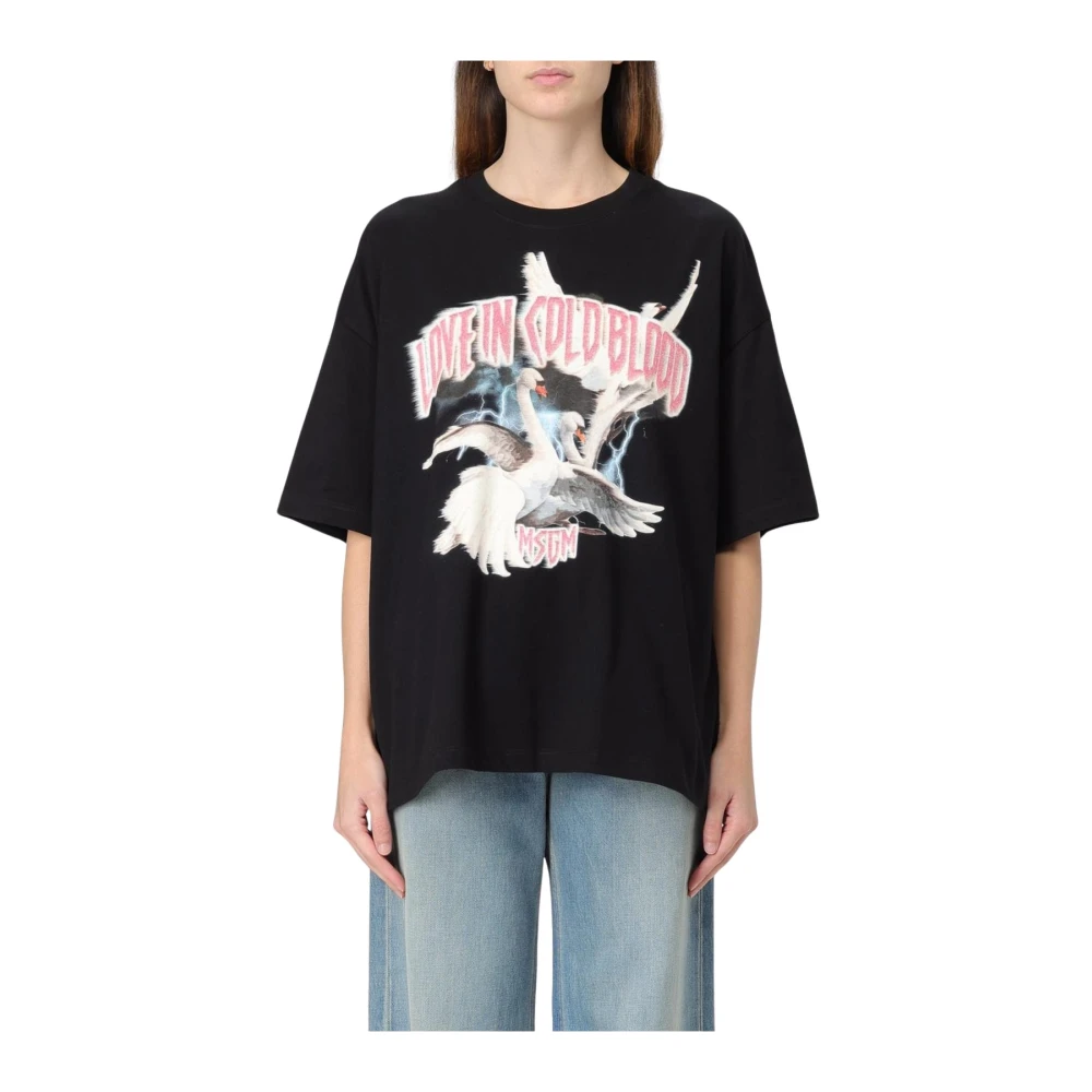 Msgm - Tops > T-Shirts - Black - Msgm - Modalova