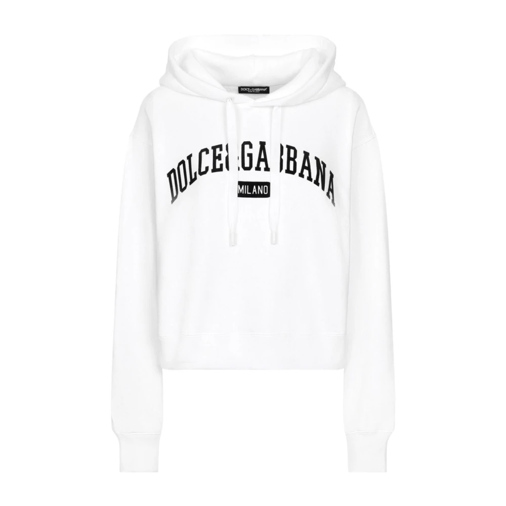 Dolce & Gabbana Hoodie med Logo White, Dam