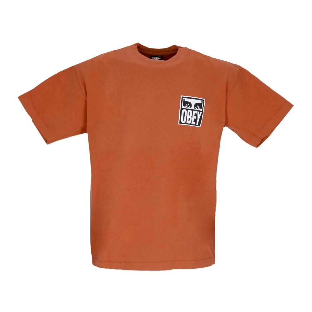 Obey Bruine Eyes Icon Heren T-shirt Brown Heren