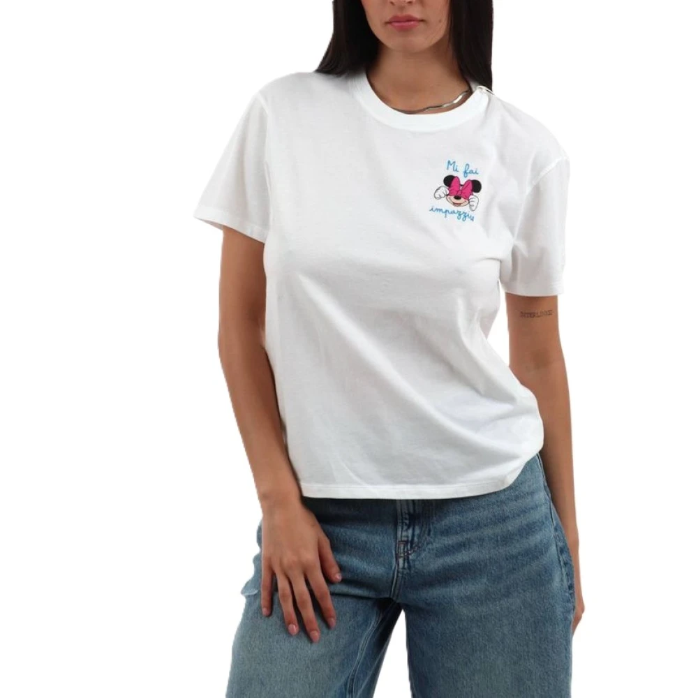 Mc2 Saint Barth White T-Shirts, Female, Xs, Emilie Cotton T-Shirt