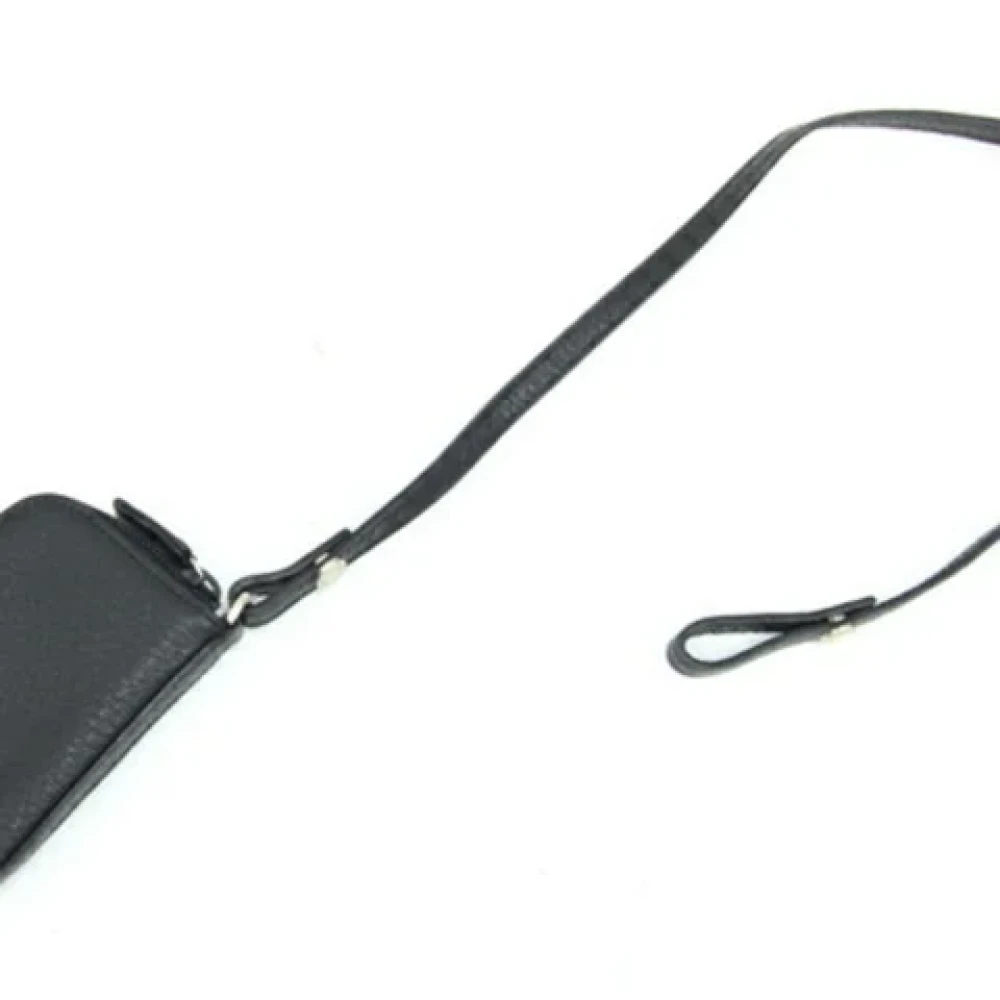 Prada Vintage Pre-owned Leather key-holders Black Dames