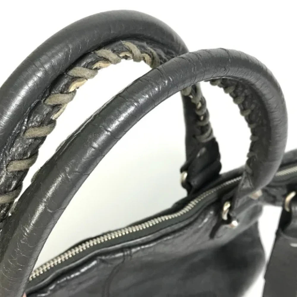 Balenciaga Vintage Pre-owned Leather balenciaga-bags Gray Dames