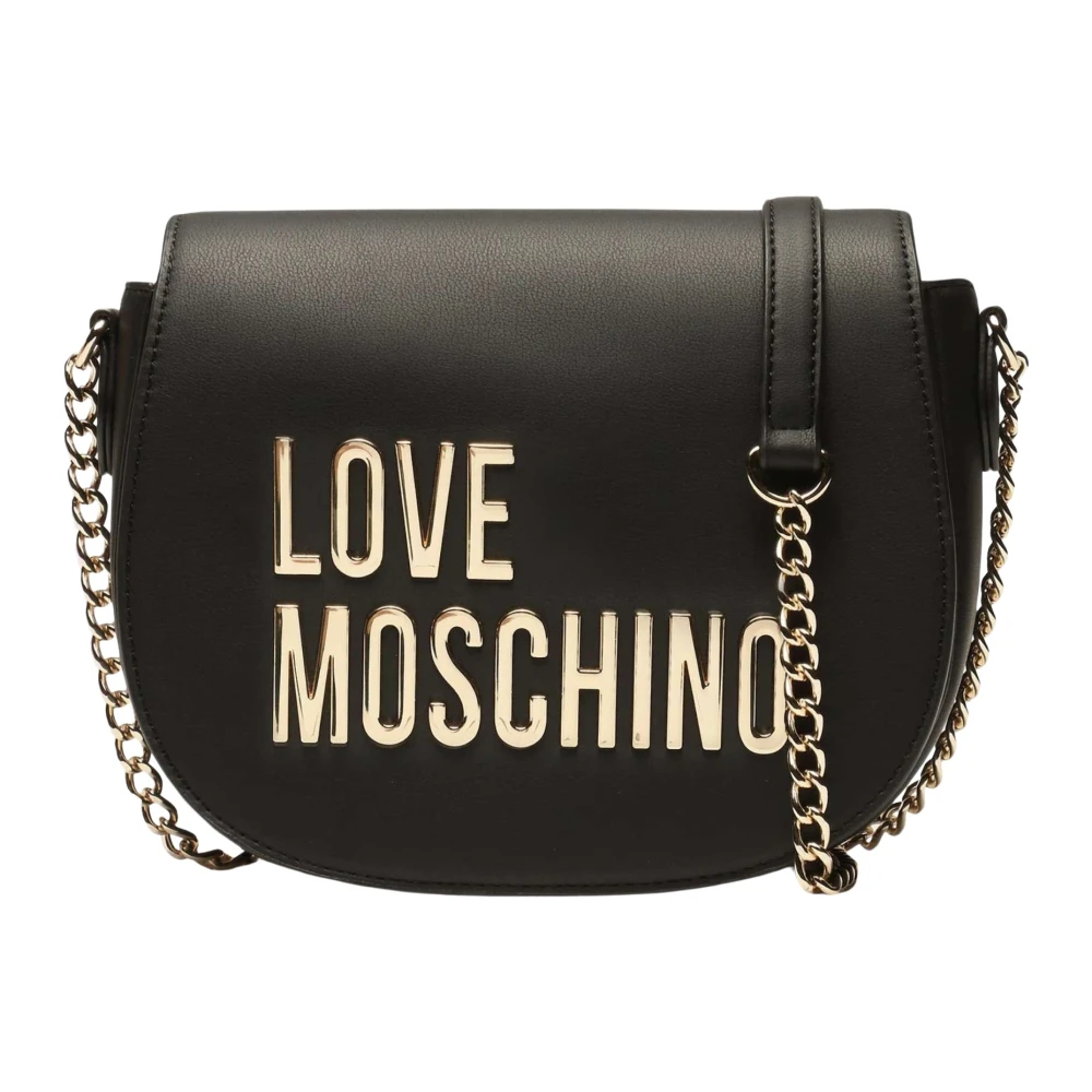 Love Moschino Crossbody bags Bold Love Schwarze Umhängetasche JC4 in zwart