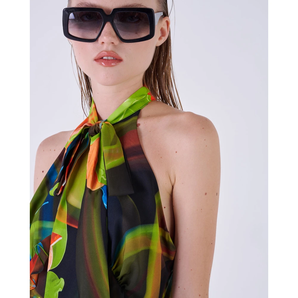 Silvian Heach Bloemenjurk met Ruches Multicolor Dames