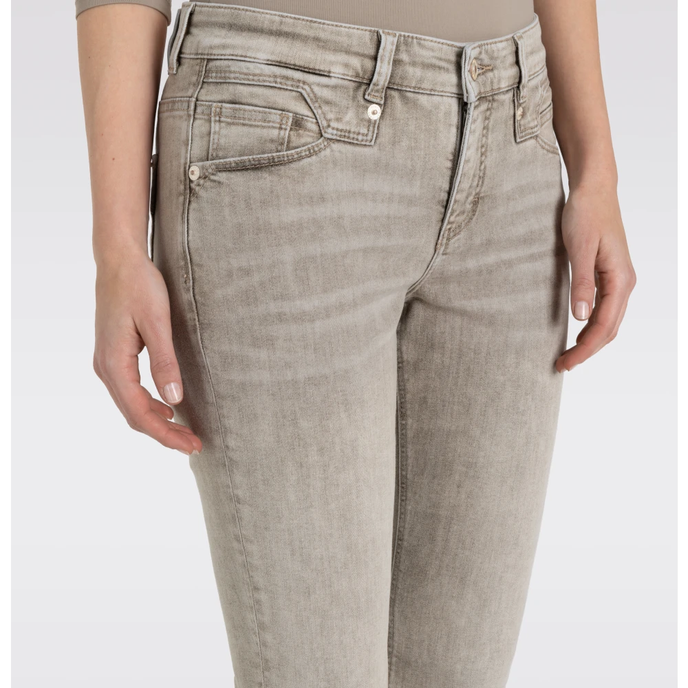 MAC Rijke Slimme Authentieke Denim Jeans Brown Dames