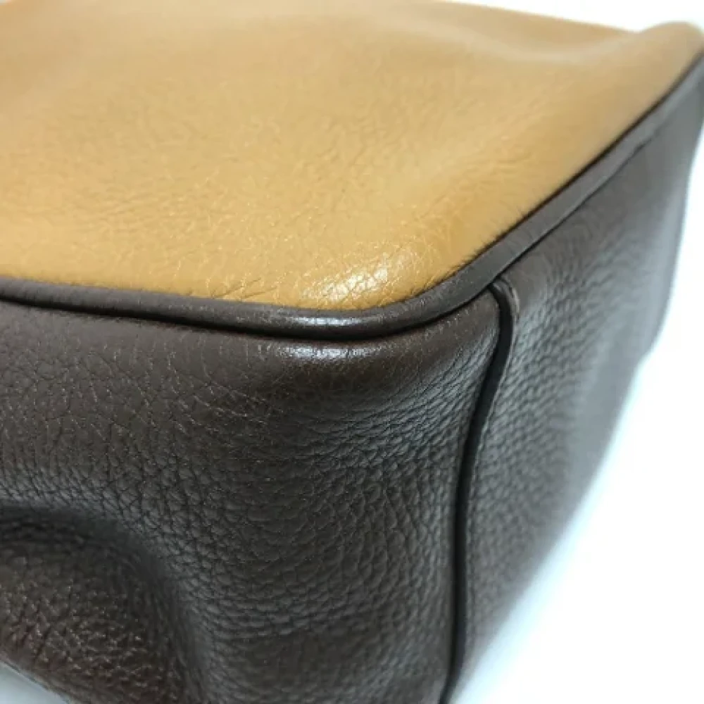Prada Vintage Pre-owned Leather prada-bags Brown Dames