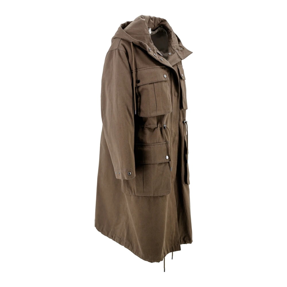 P.a.r.o.s.h. Bruine Jas voor Stijlvolle Look Brown Dames