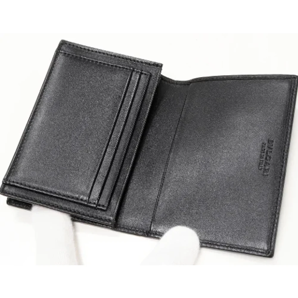 Bvlgari Vintage Pre-owned Canvas wallets Gray Dames