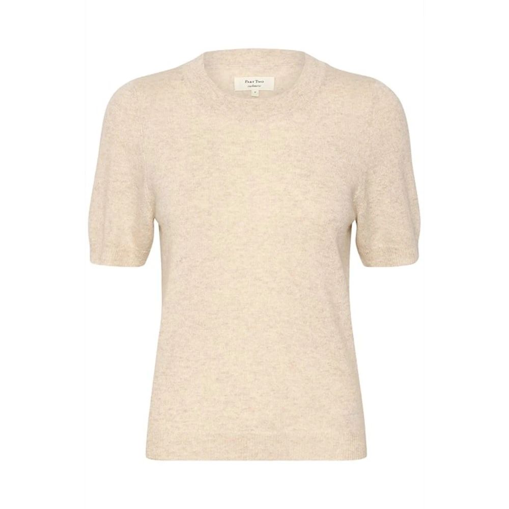 Part Two Kasjmier Gebreide Trui Natuur Melange Beige Dames