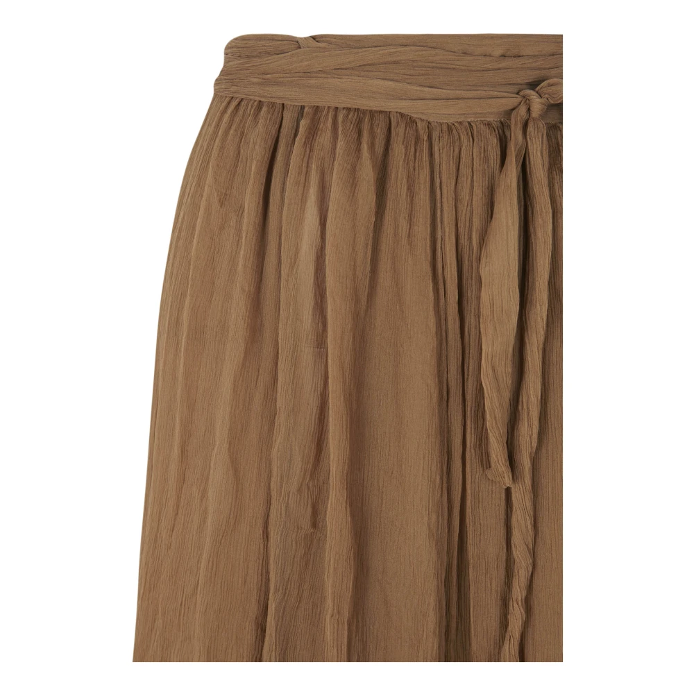 Cortana Aurora lange zijden bronzen rok Brown Dames