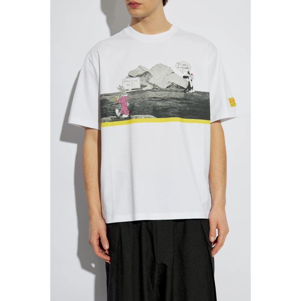 Iceberg T-shirt met print White Heren