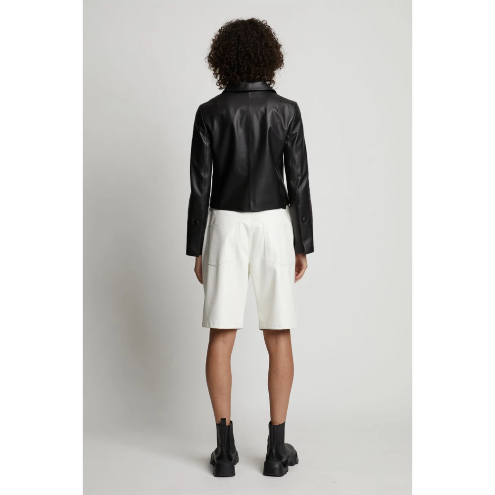 Proenza Schouler Vegan Leren Midi Shorts White Dames