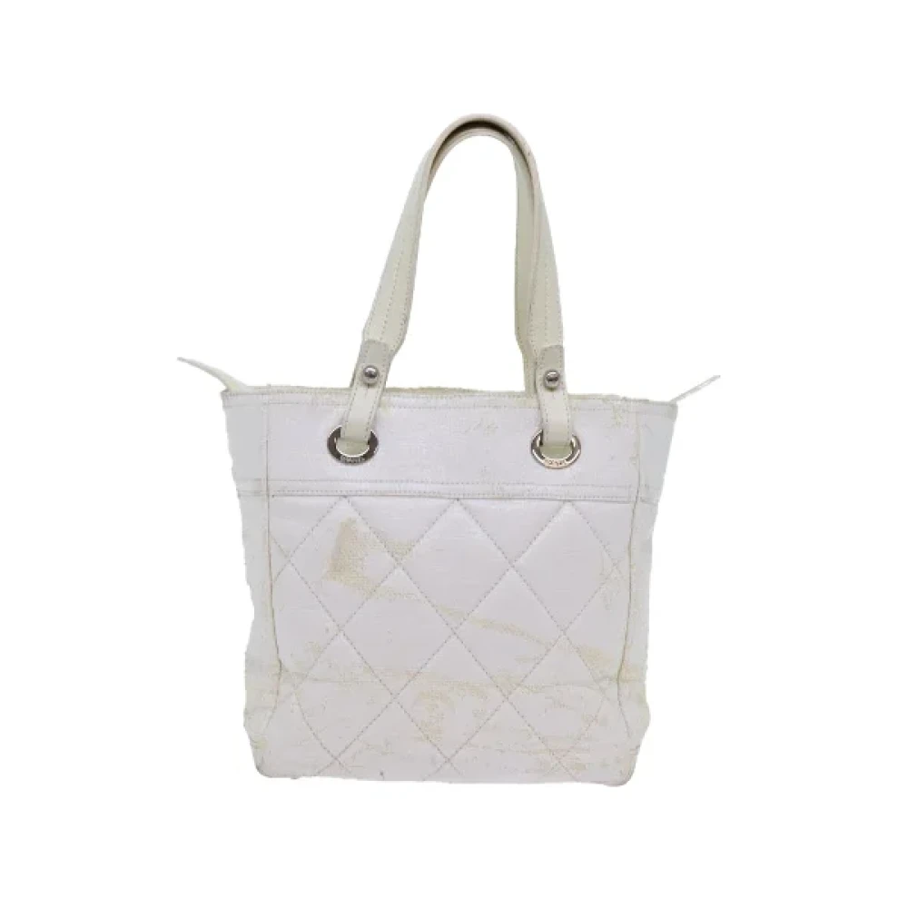 Chanel Vintage Pre-owned Canvas chanel-bags White Dames