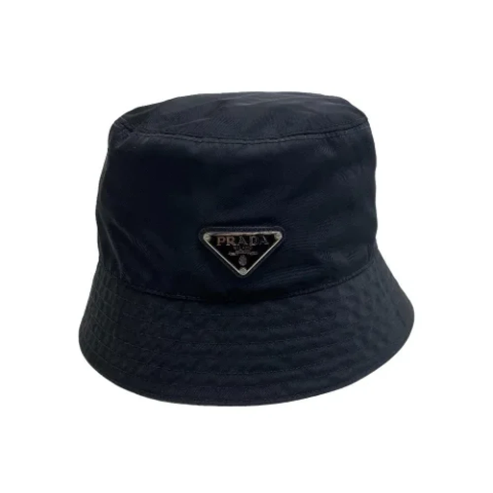Prada Vintage Pre-owned Nylon hats Black Dames