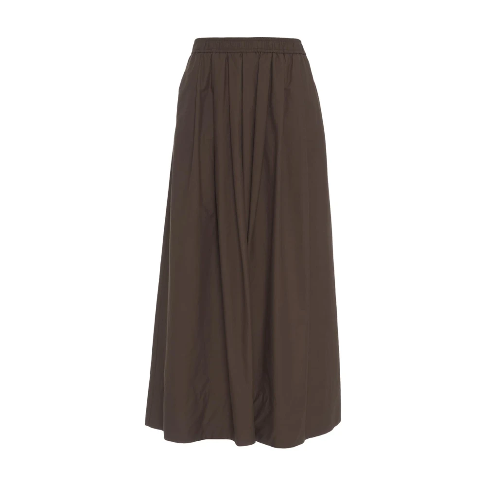8pm Bruine Maxi Rok Drake Katoen Elastisch Brown Dames
